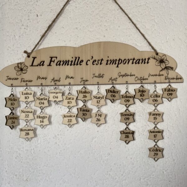 Calendrier d'anniversaire