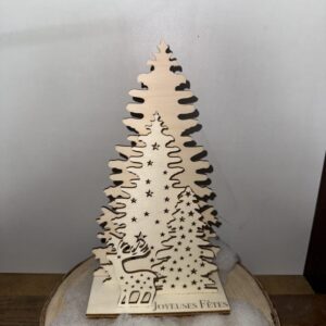 Trio de sapin lumineux