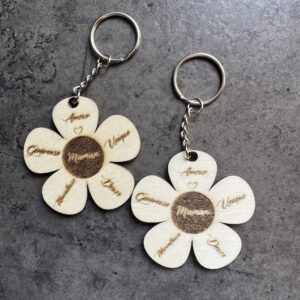 Porte clé fleur maman