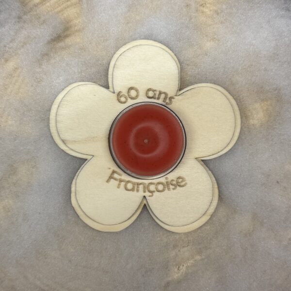 Support bougie Fleurs